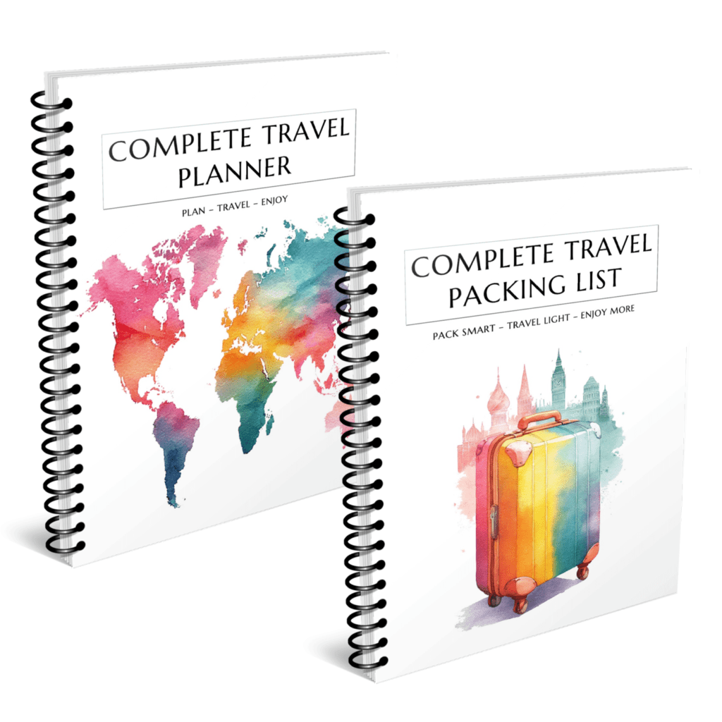 The ultimate travel planning toolkit. Includes the Complete Travel Planner and the Complete Travel Packing List — everything you need in one package.