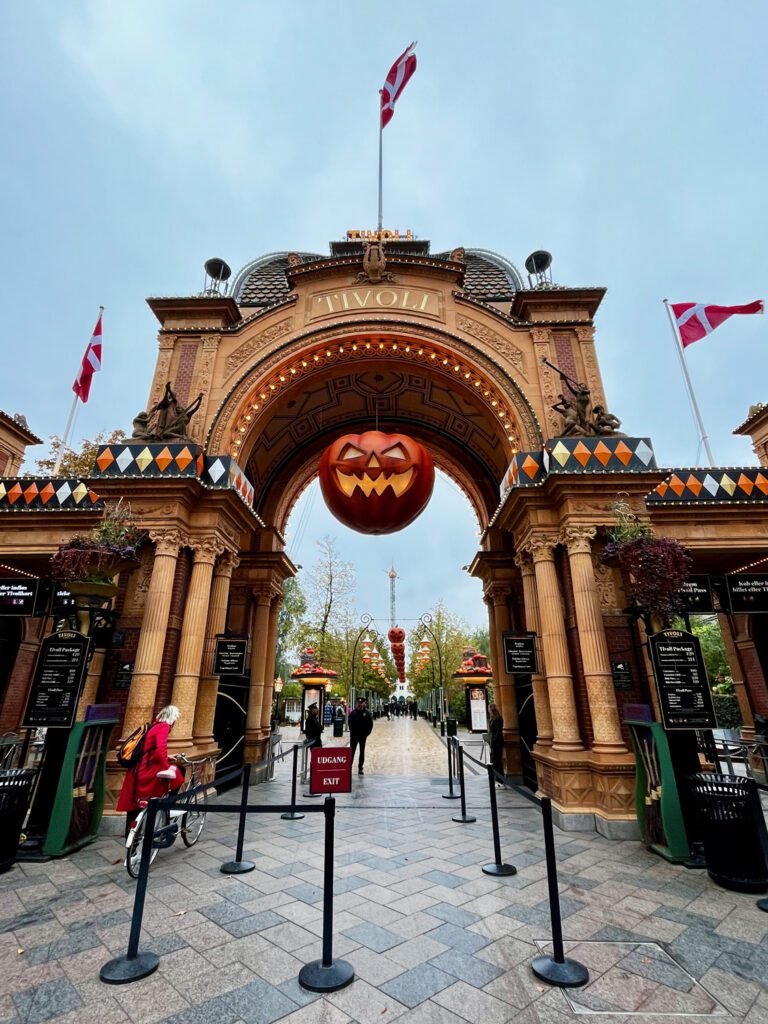 Tivoli Gardens, Copenhagen, preparing to open for the day. Visit at night for a truly magical experience.