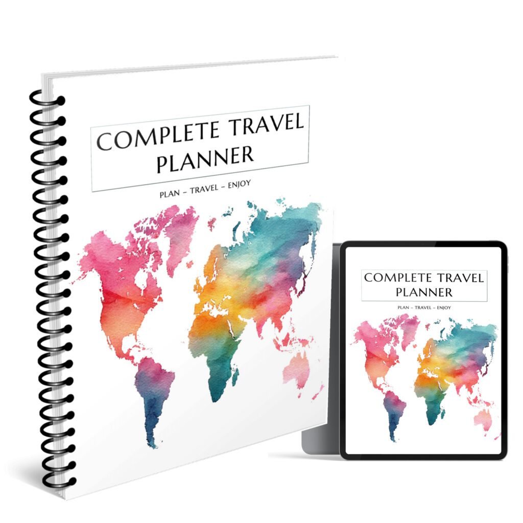 Complete Travel Planner printable PDF with itinerary, budget, and planning pages.